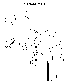 Air flow parts Diagram and Parts List for MSS25N4MKZ00  Maytag Refrigerator