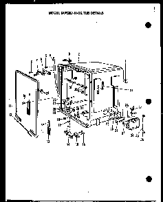 Tub Diagram and Parts List for DUR202-19-OK  Caloric Dishwasher