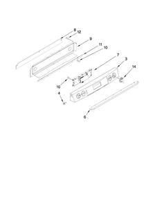 Control Panel Parts Diagram and Parts List for JGS9900CDS00  Jenn-Air Range