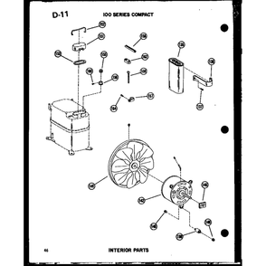 Interior Parts 5 Diagram and Parts List for 113-5N P54975-61R Amana Air Conditioner