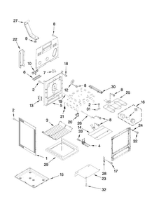 Chassis Parts Diagram and Parts List for MER8670AB0  Maytag Range