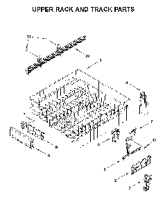 Upper rack and track parts Diagram and Parts List for MDB7979SHZ1  Maytag Dishwasher