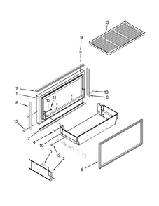 Freezer Door And Basket Parts Diagram and Parts List for JB36NXFXLW04  Jenn-Air Refrigerator