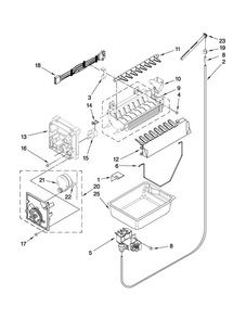 Icemaker Parts Diagram and Parts List for JFC2290VPR0  Jenn-Air Refrigerator