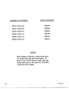Ice Maker Diagram and Parts List for 19163-0A  Admiral Refrigerator