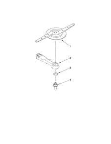 Lower Washarm And Strainer Parts Diagram and Parts List for JDB3000AWB3  Jenn-Air Dishwasher