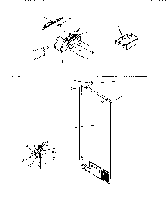 Factory Installed Ice Maker Diagram and Parts List for TRI22S4L-P1196302WL  Amana Refrigerator