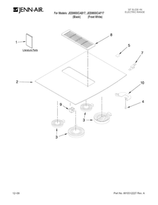 Cooktop Parts Diagram and Parts List for JES9800CAF17  Jenn-Air Range