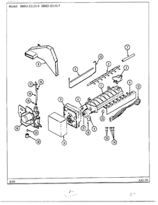 Optional Ice Maker Kit Diagram and Parts List for 52153-0A  Admiral Refrigerator