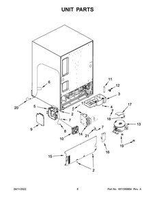 Unit Parts Diagram and Parts List for JUCFP242HL11  Maytag Refrigerator