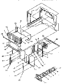 Evaporator Area Diagram and Parts List for TR21S4L-P1196103WL  Amana Refrigerator
