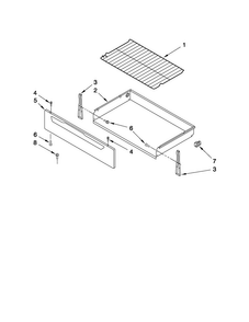 Drawer & Broiler Parts Diagram and Parts List for AER5844VAW1  Amana Range