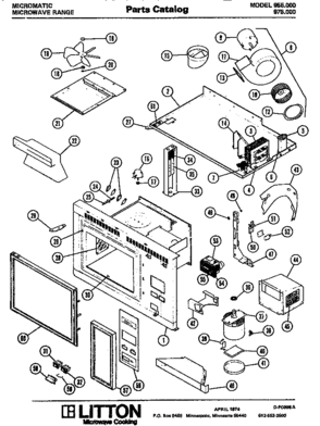 05 - MICROWAVE MODULE Diagram and Parts List for 975000  Maytag Microwave Oven Combo