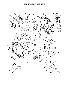 Bulkhead Parts Diagram and Parts List for 11078132414  Kenmore Dryer