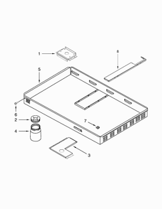Burner Box Assembly Parts Diagram and Parts List for JGD8345ADB22  Jenn-Air Cooktop