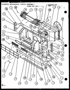 Chassis Mechanical Parts Assembly (pth12300e/p9806829r) (pth12400e/p9806929r) (pth12300ec/p9811829r) (pth12400ec/p9872329r) Diagram and Parts List for PTH09400F P1102701R Amana Air Conditioner