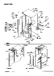 Cabinet Parts Diagram and Parts List for SRD526TW-P1310201WW  Amana Refrigerator