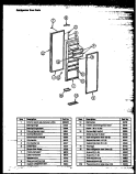 REF DOOR PARTS Diagram and Parts List for GFD240  Caloric Refrigerator