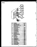 SHELVING Diagram and Parts List for GFD240  Caloric Refrigerator