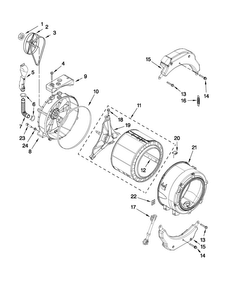 Tub And Basket Parts Diagram and Parts List for MHWE250XL00  Maytag Washer