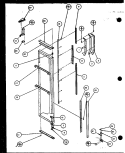 FZ DOOR Diagram and Parts List for SZI20K P1102507W Amana Refrigerator