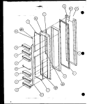 FZ DOOR Diagram and Parts List for SZI20K P1102507W Amana Refrigerator