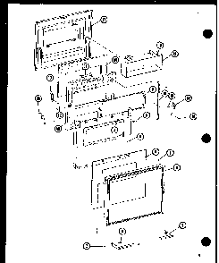 Door Diagram and Parts List for AO-24S-P85379-1S  Amana Wall Oven
