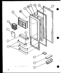 REFRIGERTOR DOOR Diagram and Parts List for SZI20K P1102507W Amana Refrigerator