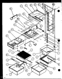 REF SHELVING AND DRAWERS Diagram and Parts List for SZI20K P1102507W Amana Refrigerator