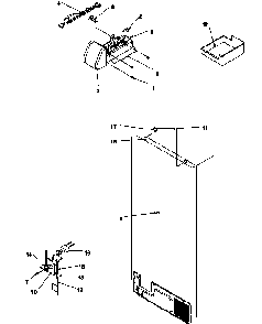 Factory Installed Ice Maker Diagram and Parts List for TY18S4L-P1195307WL  Amana Refrigerator