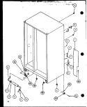 ROLLERS AND BACK UNIT Diagram and Parts List for SZI20K P1102507W Amana Refrigerator