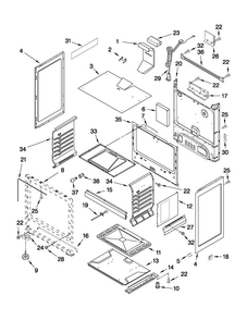 Chassis Parts Diagram and Parts List for MGR5605WW0  Maytag Range