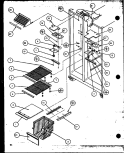 FZ SHELVING AND REF LIGHT Diagram and Parts List for SBI20K P1102509W Amana Refrigerator