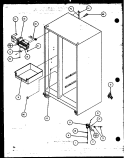 FACTORY INSTALLED ICE MAKER Diagram and Parts List for SBI20K P1102509W Amana Refrigerator