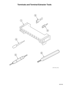 Terminals/Terminal Extractor Tools Diagram and Parts List for ADEE8RGS173TW01  Speed Queen Dryer