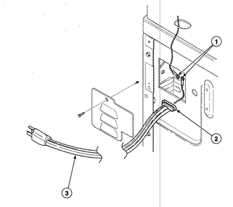 Power Cord Diagram and Parts List for SDG309QF  Speed Queen Dryer