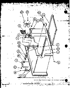 Motor Fan Diagram and Parts List for ML-40 P76804-2M Amana Microwave