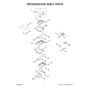 Part Location Diagram of W11761894 Whirlpool Panel, Mullion (Black)