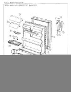 Fresh Food Door Diagram and Parts List for 21153-0B  Admiral Refrigerator
