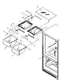 Crisper Compartment Diagram and Parts List for BR22S6E-P1196703WE  Amana Refrigerator