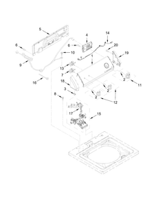 Controls And Water Inlet Parts Diagram and Parts List for CAW8350EW1  Crosley Washer