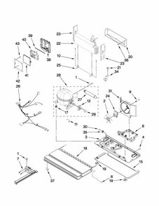 Unit Parts Diagram and Parts List for G32027WEKB3  Maytag Refrigerator