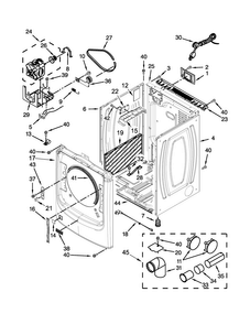 Cabinet Parts Diagram and Parts List for MGD7100DW0  Maytag Dryer