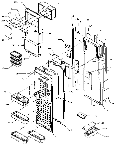 Refrigerator Door Diagram and Parts List for SZDE27N-P1162202W  Amana Refrigerator