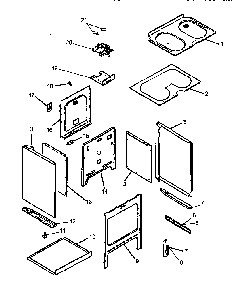 Oven Assembly Diagram and Parts List for ARC700E-P1142652NE  Amana Range
