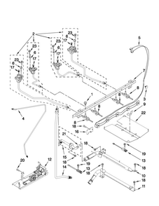 Manifold Parts Diagram and Parts List for MGR5765QDS1  Maytag Range