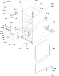 Control, Hinges & Shields Diagram and Parts List for BRF20VSE-P1321303WS  Amana Refrigerator