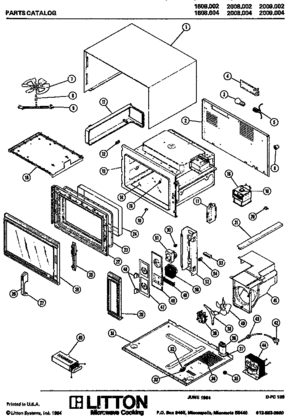 01 - Page 1 Diagram and Parts List for 2008002  Maytag Microwave