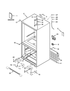 Cabinet Parts Diagram and Parts List for MBF2258FEE00  Maytag Refrigerator