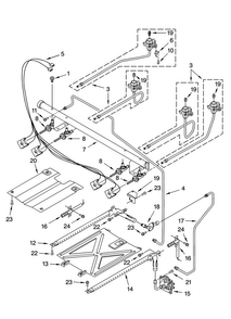Manifold Parts Diagram and Parts List for AGR6011VDS1  Amana Range